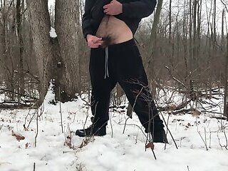 outdoor jerk and cum