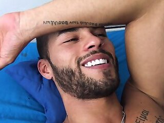 gorgeous str8 latin stud's first time taking dick